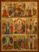 Икона с двунадесятыми праздниками