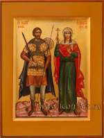 Святой Иоанн воин и святая мученица Валентина
