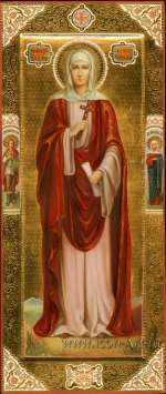 Святая София Римская. На полях: святой Валентин, святая Марина.