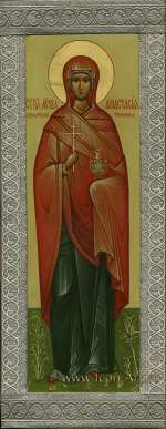 Мерная икона. Святая вмц. Анастасия Римляныня, Иллирийская, Узорешительница