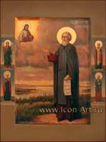 Святой преподобный Сергий Радонежский с избранными святыми 