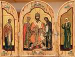 Складень: Деисус со святителем Николаем и святой блаженной Матроной Московской