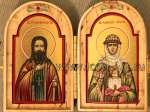 Складень: Св. Александр Куштский и Св. княгиня Ольга