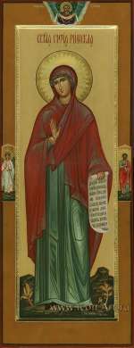 Святая София Римская. На полях иконы святой Ангел Хранитель и святой мч. Евгений Трапезундский