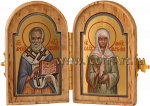 Складень: Святитель Николай Мирдикийский и святая блаженная Матрона Московская