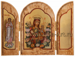 Складень: Пресвятая Богородица «Неувядаемый Цвет» с Ангелом Хранителем