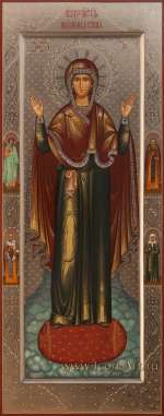 Пресвятая Богородица «Нерушимая Стена» с избранными святыми