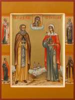 Семейная икона: прп. Александр Свирский и св. Сусанна Мироносица