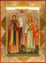 Святой прп. Сергий Радонежский и святая мц. Татиана Римская