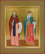 Семейная икона: прп. Савва Сторожевский и вел.кн.Ольга