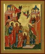 Икона Введение во Храм Пресвятой Богородицы. Церковь Успения Пресвятой Богородицы в селе Петрово-Дальнее (Московская обл.)