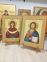 Венчальные иконы с Пресвятой Богородицей Покров и Господь Вседержитель