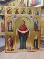 Икона Пресвятой Богородицы Покров с избранными святыми