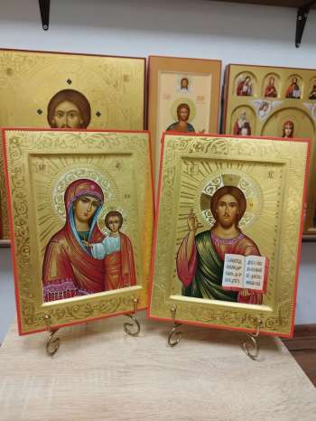 Венчальные иконы Пресвятая Богородица Казанская и Господь Вседержитель