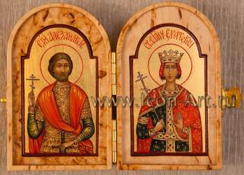 Святой Александр Невский и святая великомученица Екатерина