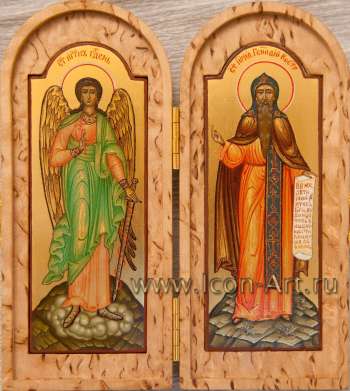 Складен Святой Ангел Хранитель и святой прп. Геннадий Костромской