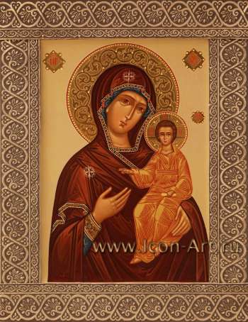 Иисус Христос Господь Вседержитель и Икона Пресвятой Богородицы «Смоленская(Одигитрия)» (венчальные иконы)