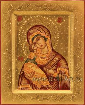 Иисус Христос Господь Вседержитель и Икона пресвятой Богородицы «Владимирская»