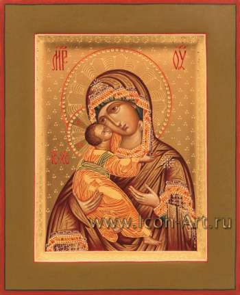 Иисус Христос Господь Вседержитель и Икона Пресвятой Богородицы «Владимирская» 