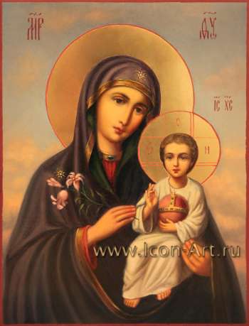 Икона Господа Вседержителя и Икона Пресвятой Богородицы «Неувядаемый цвет» (венчальные иконы) 