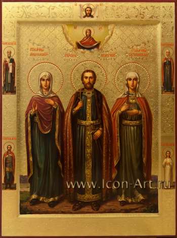 Семейная икона: мц. Анна Селевкийская, бл. кн. Игорь Черниговский, мц. Виктория Кулузская