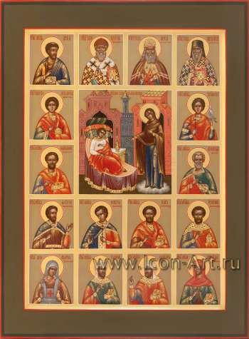 Собор святых целителей с иконой Пресвятой Богородицы «Целительница»