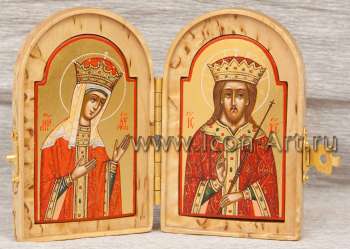 Складень: Пресвятая Богородица и Спаситель