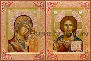 Венчальные иконы: Господь Вседержитель и Пресвятая Богородица «Казанская»