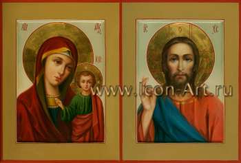 Венчальная пара с иконой Божией Матери «Казанская»