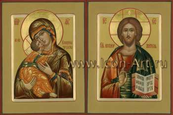 Венчальная пара с иконой Божией Матери «Владимирская»