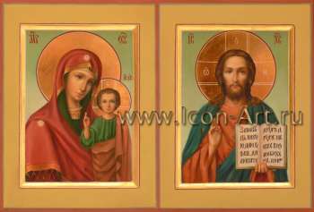 Венчальная пара с иконой Божией Матери «Казанская»