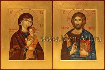 Венчальная пара с иконой Божией Матери «Пименовская»