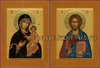 Венчальная пара с иконой Божией Матери «Пименовская»