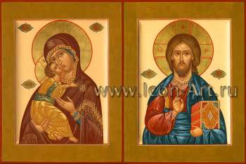 Венчальная пара с иконой Божией Матери «Владимирская»