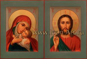 Венчальная пара с иконой Божией Матери «Корсунская»