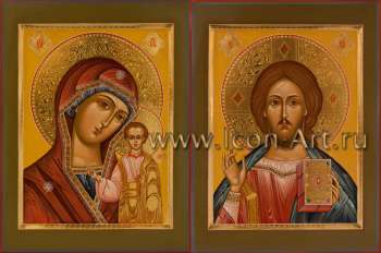 Венчальная пара с иконой Божией Матери «Казанская»