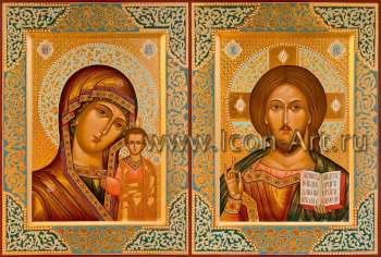 Венчальная пара с иконой Божией Матери «Казанская»