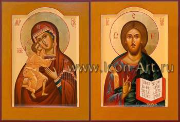 Венчальная пара с иконой Божией Матери «Феодоровская»