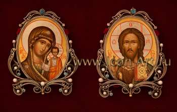 Венчальная пара с иконой Божией Матери «Казанская»