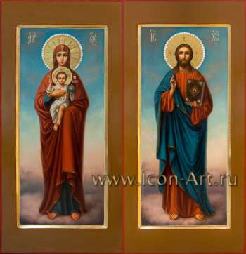 Венчальная пара с иконой Божией Матери «Валаамская»