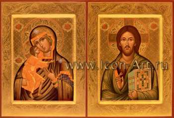 Венчальная пара с иконой Божией Матери «Феодоровская»