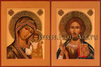 Венчальная пара с иконой Божией Матери «Казанская»