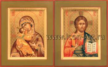 Венчальная пара с иконой Божией Матери «Владимирская»