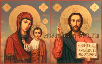 Венчальная пара с иконой Божией Матери «Казанская»