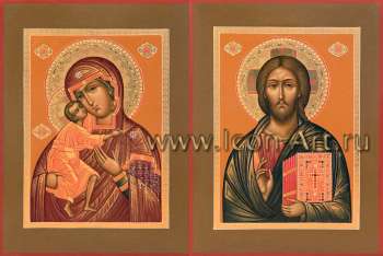 Венчальная пара с иконой Божией Матери «Феодоровская»