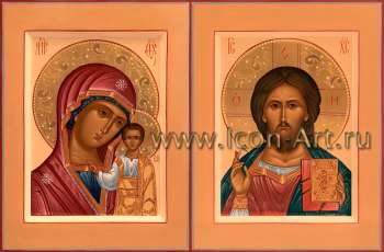 Венчальная пара с иконой Божией Матери «Казанская»