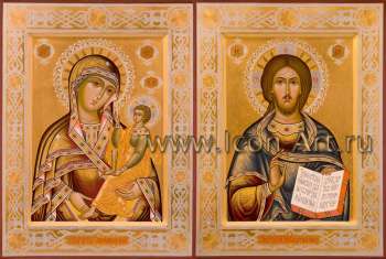 Венчальная пара с иконой Божией Матери «Смоленская-Шуйская»