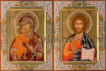 Венчальная пара с иконой Божией Матери «Феодоровская»