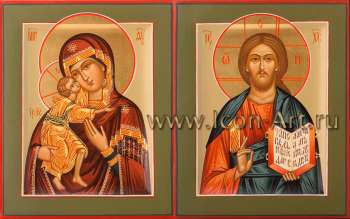 Венчальная пара с иконой Божией Матери «Феодоровская»