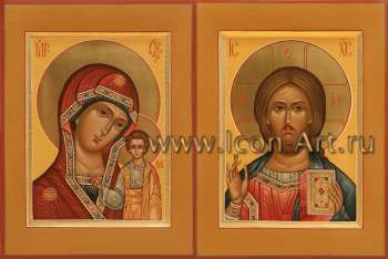 Венчальная пара с иконой Божией Матери «Казанская»